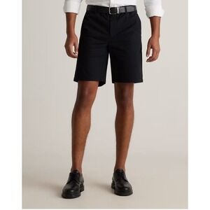 Quince Mens Organic Cotton Classic Stretch Chino Shorts - 9" Black 32 New Preppy
